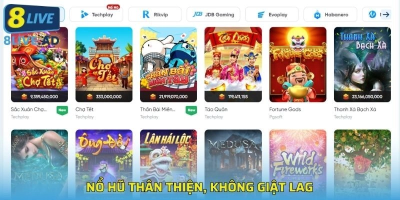 Nổ hũ thân thiện, không giật lag Nổ hũ thân thiện, không giật lag