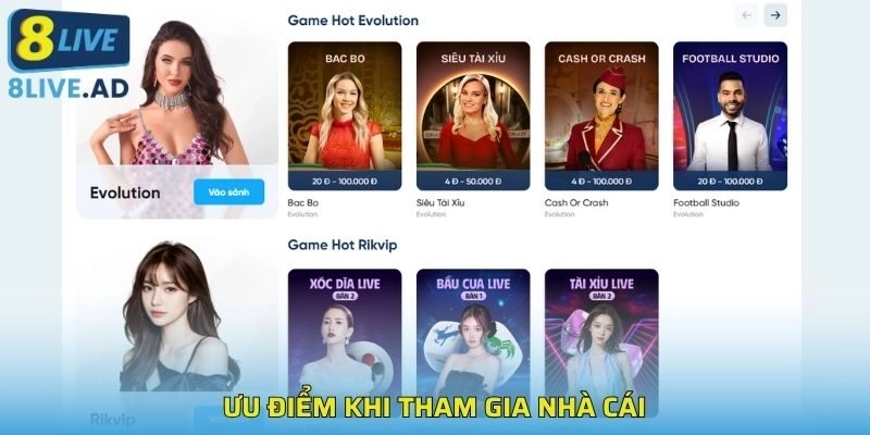 Ưu điểm khi tham gia nhà cái Ưu điểm khi tham gia nhà cái